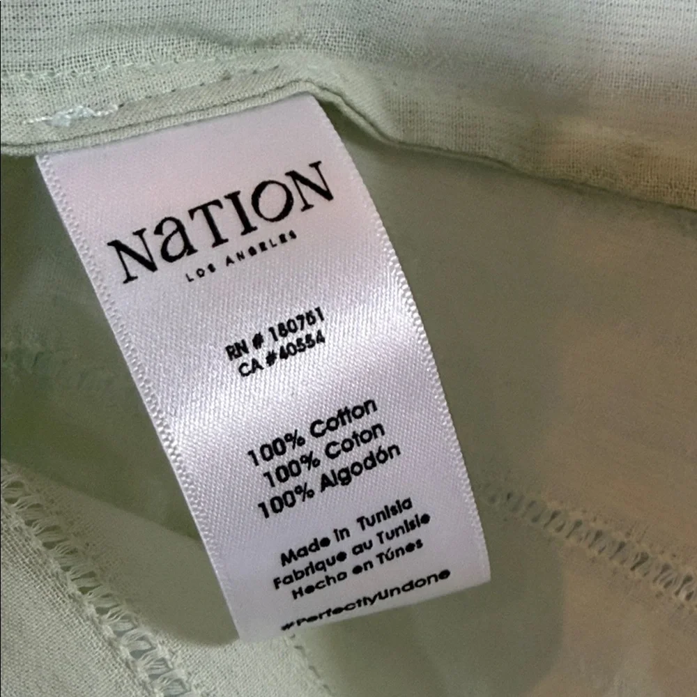 Nation LTD Pale Green Ruffle V-Neck Sleeveless Camisole - Picture 4 of 8